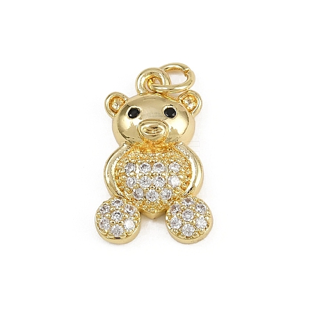 Brass Micro Pave Cubic Zirconia Pendants KK-D409-45G-A-1