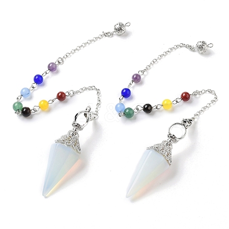 Opalite Hexagonal Pointed Dowsing Pendulums G-P552-05P-01-1