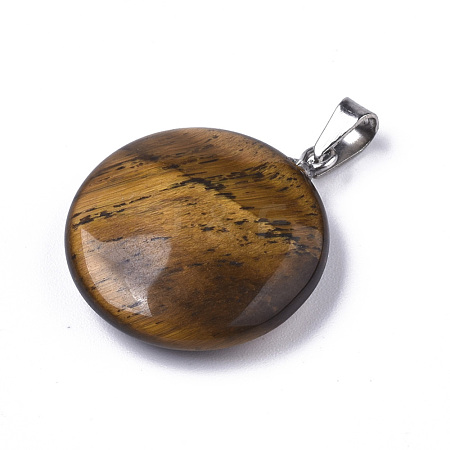 Synthetic Tiger Eye Pendants X-G-R470-003-1