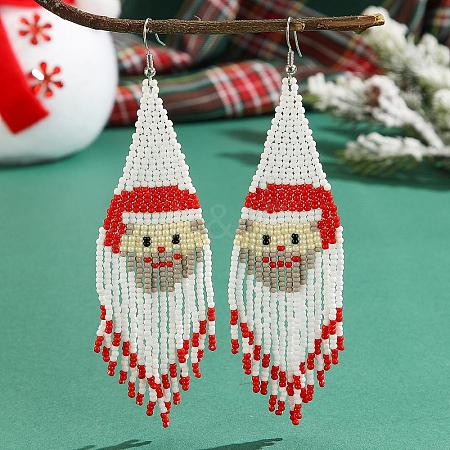 Christmas Santa Claus Tassel Earrings EQ1806-1