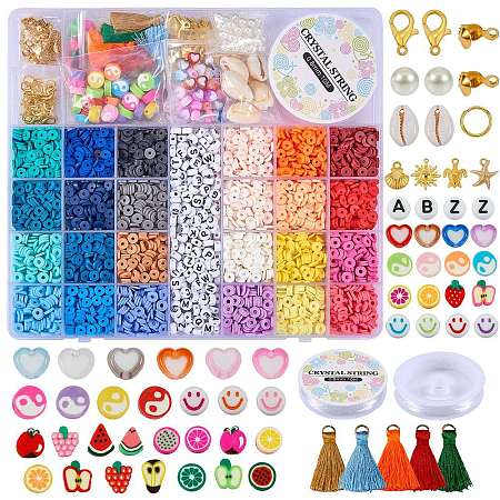 DIY Heishi Beads Jewelry Set Making Kit DIY-SZ0007-04-1