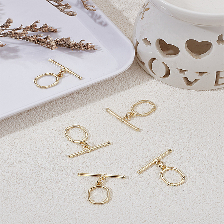 5Bags Brass Toggle Clasps KK-LP0004-33-1