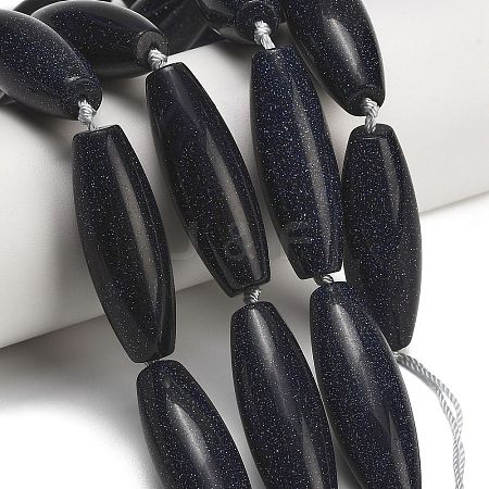 Synthetic Blue Goldstone Beads Strands G-L654-G21-01A-1