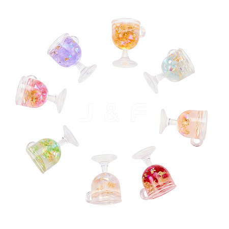 Resin Cup Pendants RESI-CJ0001-45-1