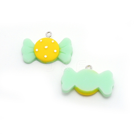 Resin Pendants RESI-WH0024-55-1