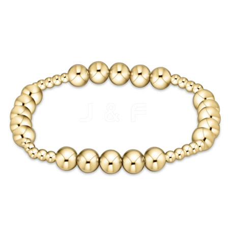 Bohemia Brass Round Beaded Stretch Bracelets TK0566-37-1