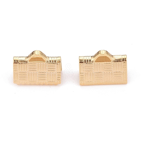304 Stainless Steel Ribbon Crimp Ends LS-STAS-P249-27B-G-1