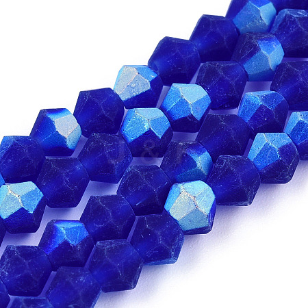 Imitate Austrian Crystal Bicone Frosted Glass Beads Strands LS-EGLA-A039-T3mm-MB06-1
