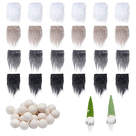 Globleland 2 Sets 2 Colors Polyester Beard DIY-GL0004-112-1