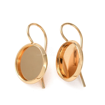 Brass Earring Hooks KK-H298-03G-1