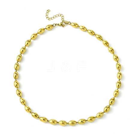 Ion Plating(IP) 304 Stainless Steel Bead Necklaces NJEW-C053-03G-1