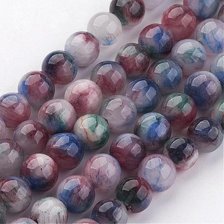 Natural Persian Jade Beads Strands G-J356-02-6mm-1