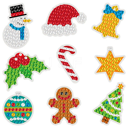 Christmas Theme DIY PVC Diamond Painting Sticker Kit PW-WG29650-07-1