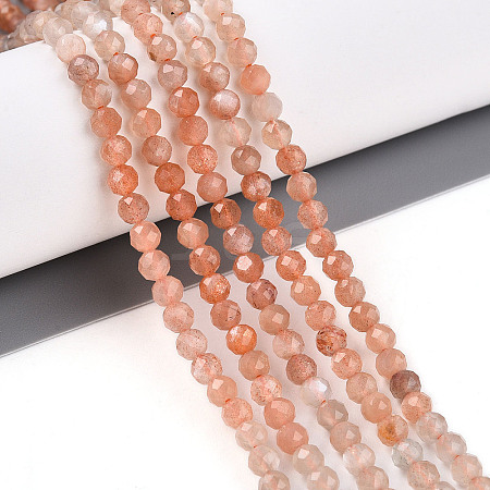 Natural Sunstone Beads Strands G-T141-67-1