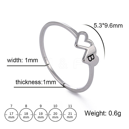 304 Stainless Steel Finger Rings for Women Men FS-WGB974C-04-1
