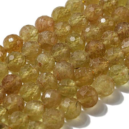 Natural Yellow Apatite Beads Strands G-G927-09A-1