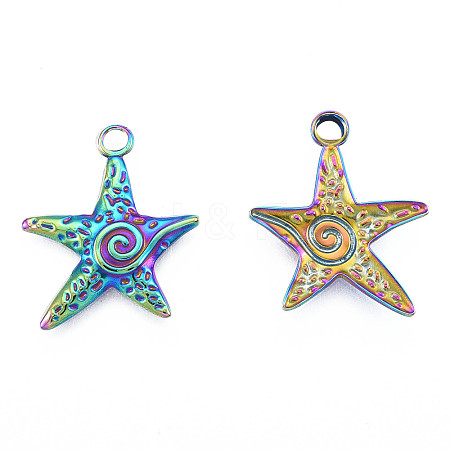 Ion Plating(IP) 201 Stainless Steel Pendants STAS-N098-230M-1