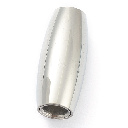 304 Stainless Steel Magnetic Clasps with Glue-in Ends STAS-O148-05A-P-1