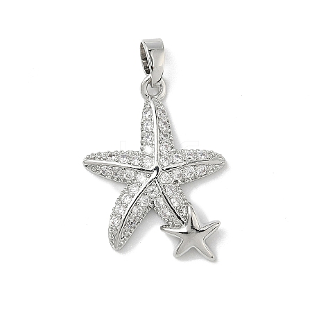 Brass Micro Pave Cubic Zirconia Pendants KK-Z134-18P-02-1