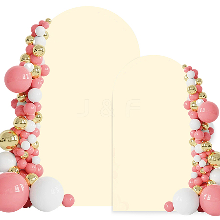 2Pcs 2 Styles Polyester Wedding Arch Cover Cloth FEPA-CN0001-02B-1