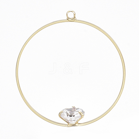 Brass Pendants KK-S348-061A-1