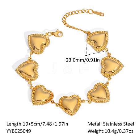Stainless Steel Link Bracelets for Women RL7382-1-1
