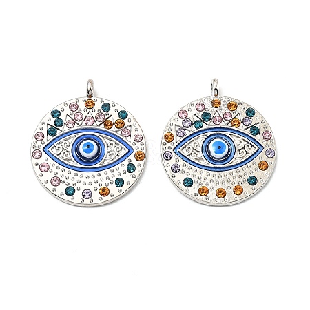 Alloy Rhinestone Pendants FIND-B051-07P-1