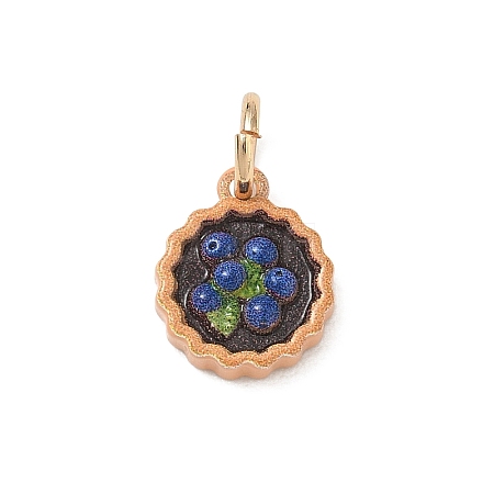 Spray Painted Brass Charms KK-CBAEB58-01D-1