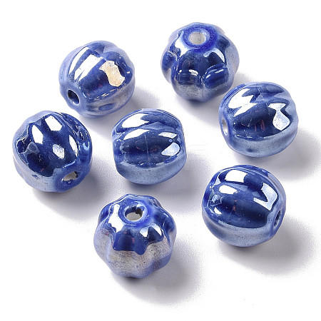 Handmade Pearlized Porcelain Beads PORC-G010-01A-1