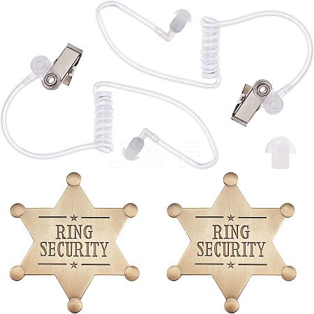 Ring Security Word Badge AJEW-FG0001-94-1