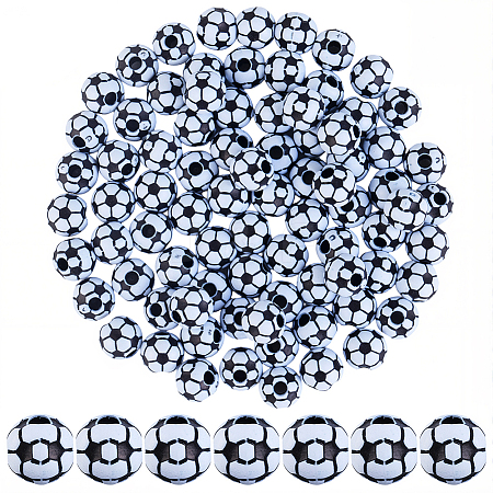 100Pcs Opaque Acrylic Beads MACR-SC0002-47-1