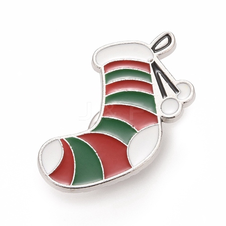 Christmas Sock Enamel Pin JEWB-G010-15P-1