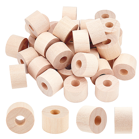 AHADEMAKER 40Pcs Birchwood Wheel DIY-GA0003-46-1