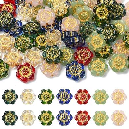 70Pcs 7 Colors Transparent Glass Beads GLAA-CJ0002-92-1