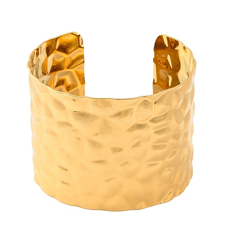 304 Stainless Steel Open Cuff Bangles for Women LS-BJEW-G711-01I-G-1