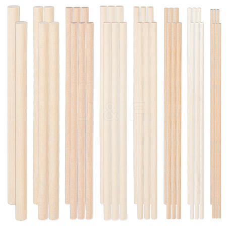 Olycraft 42Pcs 8 Styles Wood Sticks DIY-OC0012-45-1