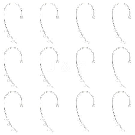 Unicraftale 12Pcs Brass Ear Cuff Findings FIND-UN0002-16P-1