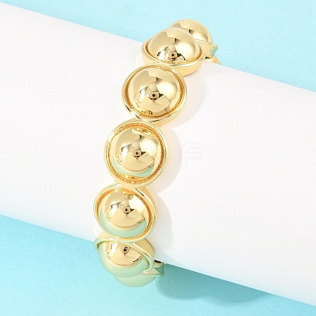 Half Round Brass Cuff Bangles for Women BJEW-T025-05G-02-1