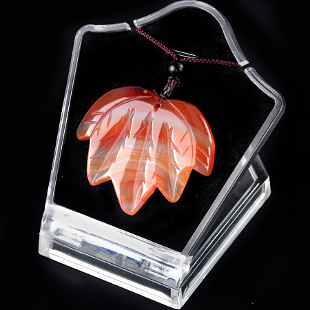 Natural Carnelian Pendants Necklaces PW-WG25252-08-1