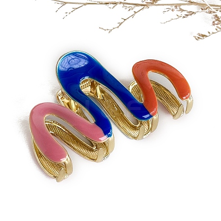 Alloy Enamel Claw Hair Clips PW-WG5535B-03-1