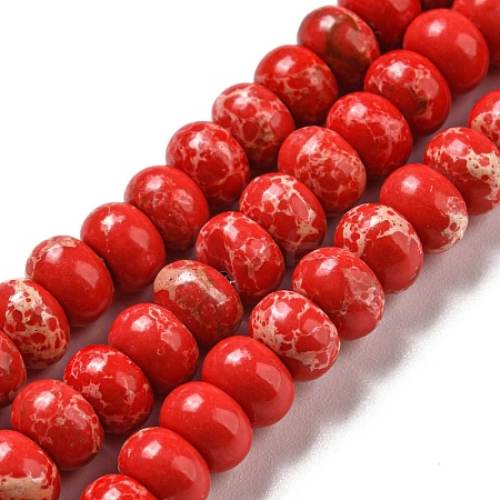 Synthetic Imperial Jasper Dyed Beads Strands G-D077-E01-02G-1