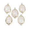 Natural Quartz Crystal Faceted Connector Charms G-K347-11G-19-1