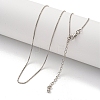 Brass Box Chain Necklaces for Women NJEW-G084-12P-1