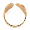 Ion Plating(IP) 304 Stainless Steel Shell Shape Open Cuff Rings for Women RJEW-Z057-02G-3