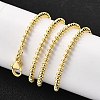 3MM Brass Rondelle Link Chain Necklaces X-NJEW-M108-12G-5