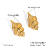 304 Stainless Steel Stripe Conch Stud Earrings GH9944-1-1
