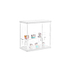 2-Tier Transparent Acrylic Minifigures Display Case ODIS-WH0043-68A-8