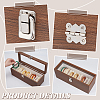 Black Walnut Wood Bracelet Organizer Display Cases with Velvet Inside and Visible Window Lid BDIS-WH0011-05-3