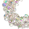Electroplate Transparent Glass Beads Strands X-EGLA-P052-01A-FR01-3