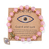 Cat Eye Round Beads Stretch Bracelets FS-WG18FCB-05-1
